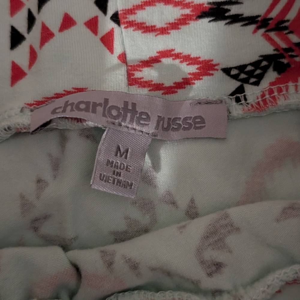 Charlotte Russe Geometric Tribal Print Pencil Skirt - Black, Red, Green - Picture 3 of 3